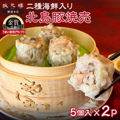 【「うまい焼売グランプリ」金賞受賞】二種海鮮入り北島豚焼売 2パック_Y067-0173