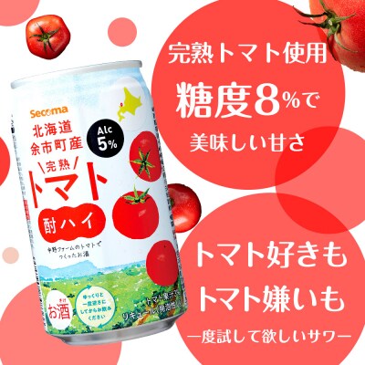 セコマ 北海道余市町産 完熟トマト酎ハイ 350ml×24本_Y020-0663
