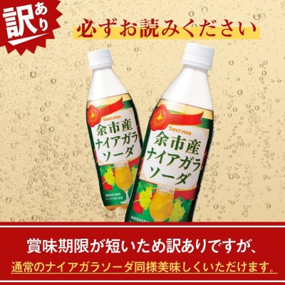【訳あり】セコマ 北海道余市産 ナイアガラソーダ 500ml 24本入 炭酸飲料_Y020-0726