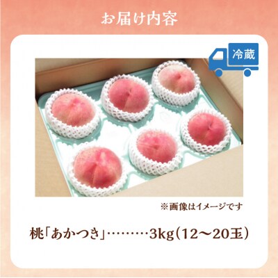 【2026年産 先行受付】<北海道余市産>桃「あかつき」3kg(12～20玉)_Y103-0059