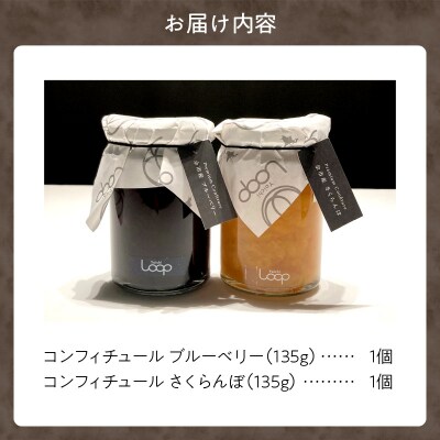 「パティシエがつくるコンフィチュール」2種セット(ブルーベリー・さくらんぼ)_Y055-0052