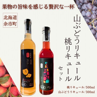 桃リキュール&山ぶどうリキュール 2本セット_Y103-0025