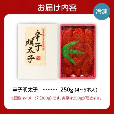 【2026年2月以降順次発送】北海道産 辛子明太子 250g 生原卵100%_Y143-0007