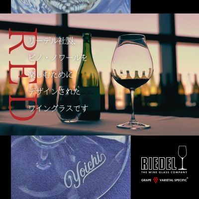 【数量限定】余市「ワイナリー夢の森」ピノ・ノワール2023&ロゴ入りワイングラス_Y034-0113