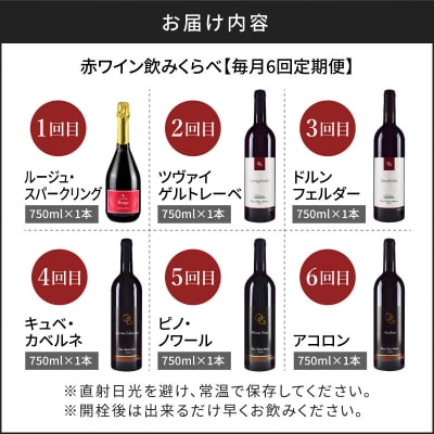 【定期便6回】【OcciGabi Winery】赤ワイン飲みくらべ定期便_Y012-0113