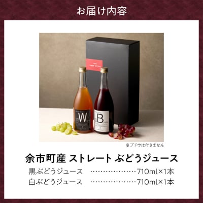 余市テロワールを味わう プレミアムぶどうジュース 2本セット白・黒 各1本 _Y055-0105