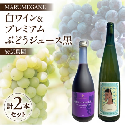 MARUMEGANEのワインと安芸農園のプレミアムぶどうジュース黒のセット_Y149-0010