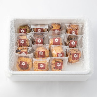 安城市【手作りジャムと焼き菓子のお店　むかか】季節のスコーン15個詰め合わせ