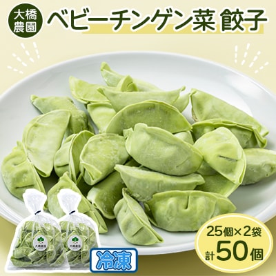 大橋農園のベビーチンゲン菜餃子 25個入×2袋 冷凍