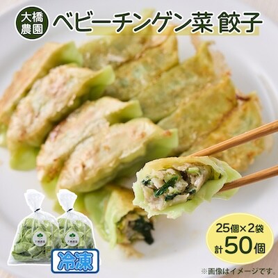 大橋農園のベビーチンゲン菜餃子 25個入×2袋 冷凍