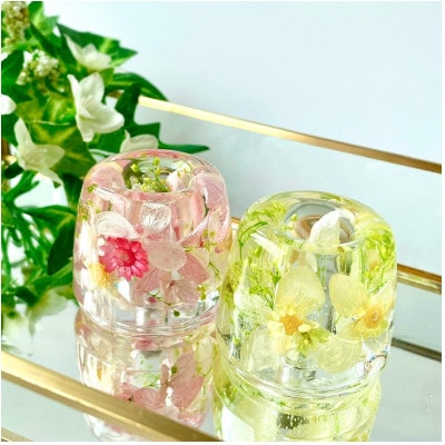 ハーバリウムペン立て2個セット(カラーおまかせ)箱入り