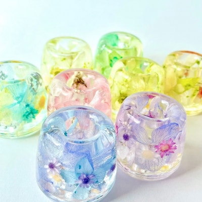 ハーバリウムボールペン&ペン立てセット(カラーおまかせ)ギフト用