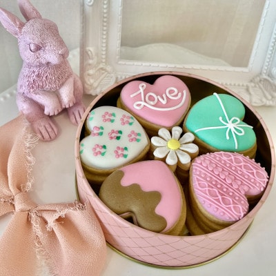 ハートなクッキー缶