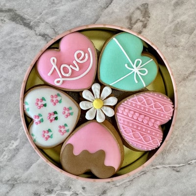 ハートなクッキー缶