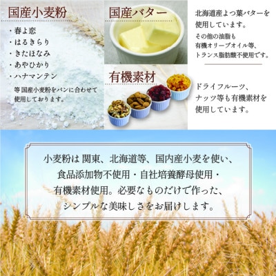 国産小麦粉100%使用!食品添加物不使用! 天然酵母・自社培養酵母の【訳ありパン】詰め合わせセット