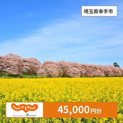 【じゃらんふるさと納税クーポン】 埼玉県幸手市でつかえる45,000円 クーポン