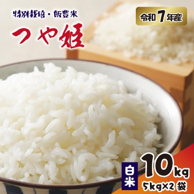 飯豊米　つや姫　白米10kg(精米)令和7年産