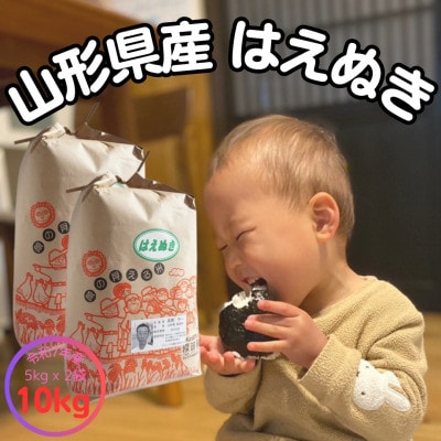 【生産者の顔が見える米】令和7年飯豊町産　はえぬき10kg【白米】