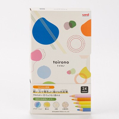 【飯豊町・川西町共通返礼品】JETSTREAM3色 ブラック/色鉛筆 24色 トイロノ