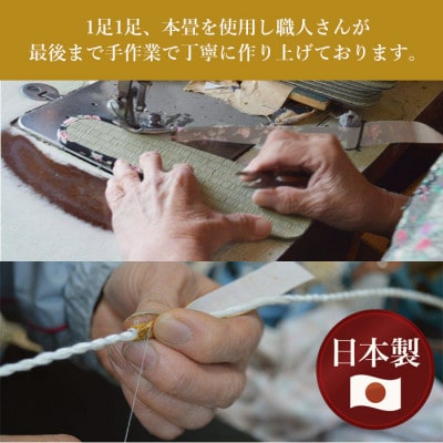 藍染め　和柄　たたみサンダル　なかよしメダカ/Mサイズ