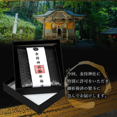 Costoroma　大開運ダイヤモンドパイソン 祈祷コンパクト財布　漆黒(しっこく)