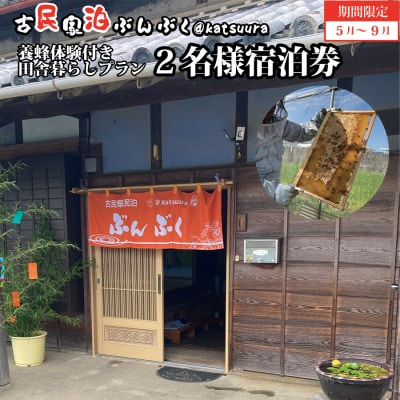 古民家民泊ぶんぶく 2名様宿泊券 田舎暮らし+養蜂体験付きプラン
