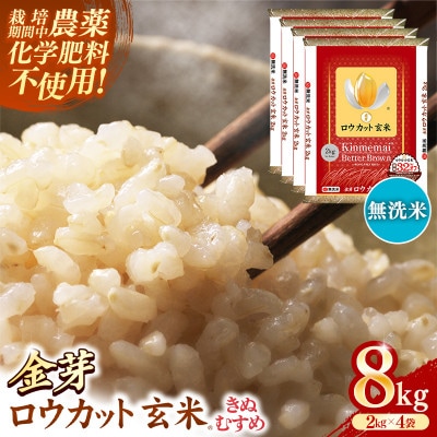 金芽ロウカット玄米 島根県産 きぬむすめ 8kg(2kg×4袋)