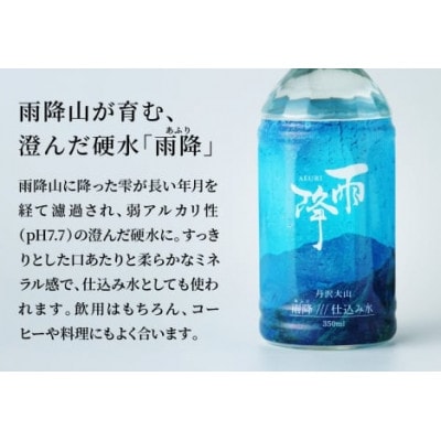 丹沢大山　雨降///仕込み水　硬水　ミネラルウォーター　350ml×24本セット 1箱