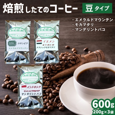 コーヒー豆3袋(エメラルドマウンテン/クラシックモカマタリ/マンデリントバコ)