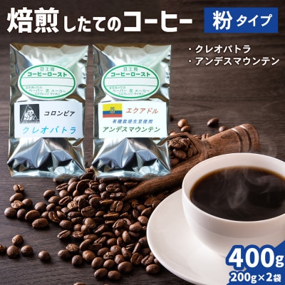 コーヒー粉2袋(クレオパトラ/アンデスマウンテン)