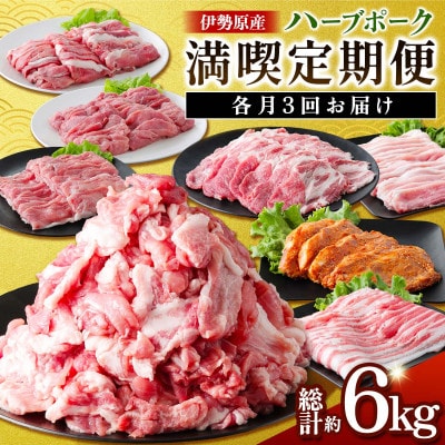 【毎月定期便】絶品ハーブポーク 満喫定期便　2kg(500g×4パック)全3回