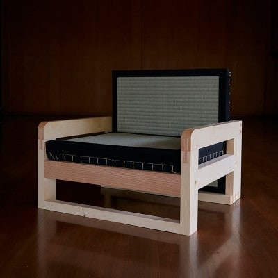 宮大工畳椅子「和座」半畳(1人がけ)