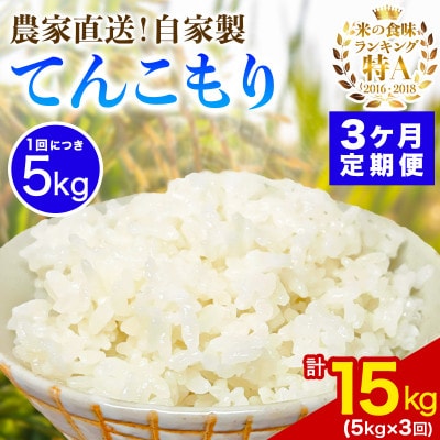 【発送月固定定期便】11月上旬から出荷予定　合計15kg 精米 てんこもり5kg全3回
