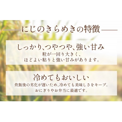 【毎月定期便】合計15kg 伊勢原産 精米にじのきらめき 5kg 農家直送全3回