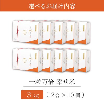 一粒万倍 幸せ米 コシヒカリ 2合×10個