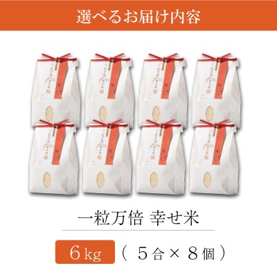 一粒万倍 幸せ米 コシヒカリ 5合×8個