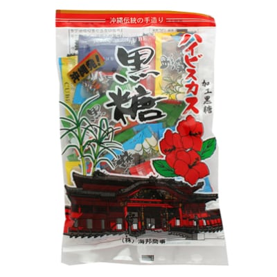 沖縄の黒糖　ハイビスカス黒糖100g　10袋セット　個包装で持ち運びに便利!