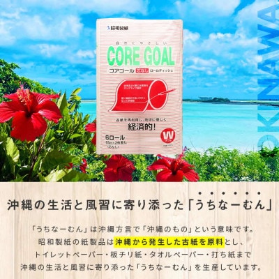 CORE GOAL トイレットペーパー ダブル 65m 6R×3袋 18ロール 2倍巻 日用品