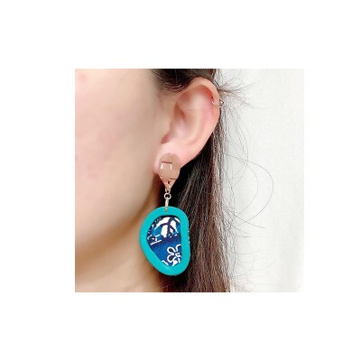 【ピアス】海風(ウミカジ)ポリマークレイピアス