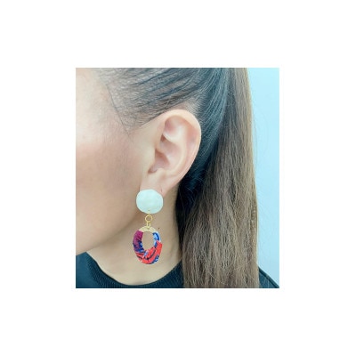 【ピアス】うるまの夕日ポリマークレイピアス