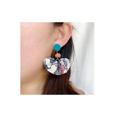 【ピアス】クバの葉ポリマークレイピアス