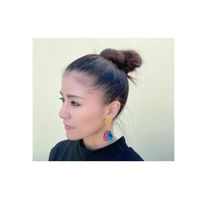 【ピアス】秋晴れポリマークレイピアス