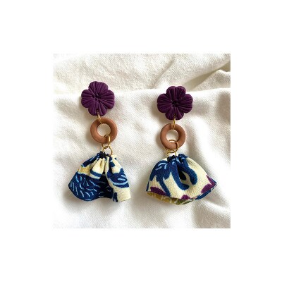 【ピアス】花ごころポリマークレイピアス
