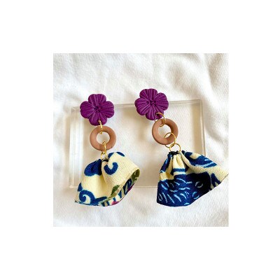 【ピアス】花ごころポリマークレイピアス