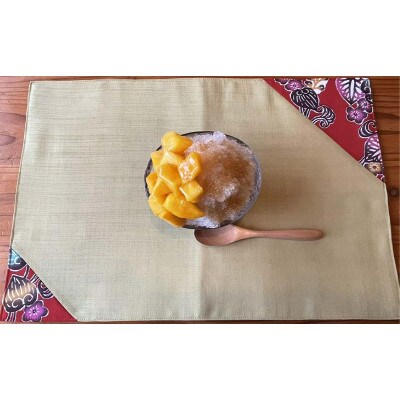 紅型リバーシブルランチョンマット　黄色