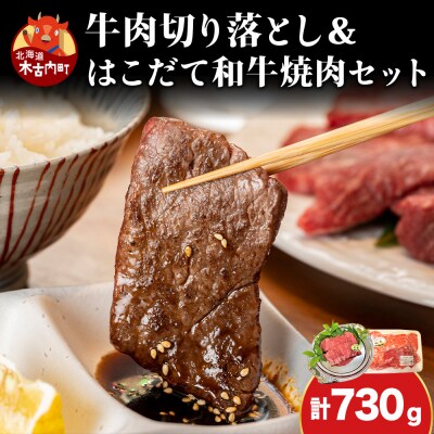 牛肉 切り落とし & 焼肉 はこだて和牛 計730g 和牛 あか牛 焼肉セット バーベキュー