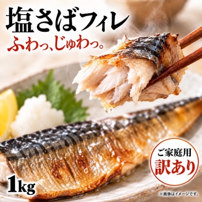 【ご家庭用　訳あり】　塩さばフィレ1kg