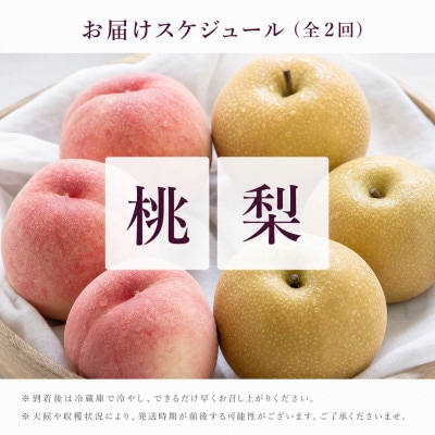 【発送月固定定期便】紀州和歌山産旬のフルーツセット(8月:桃約1.8kg・9月:梨約2kg)全2回