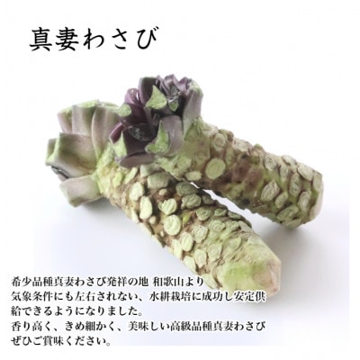 和歌山産 真妻わさびと旬の新鮮野菜セット10種程度