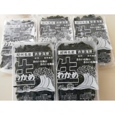 紀州名産 塩わかめ約1kg(約200g&times;5)(印南町)